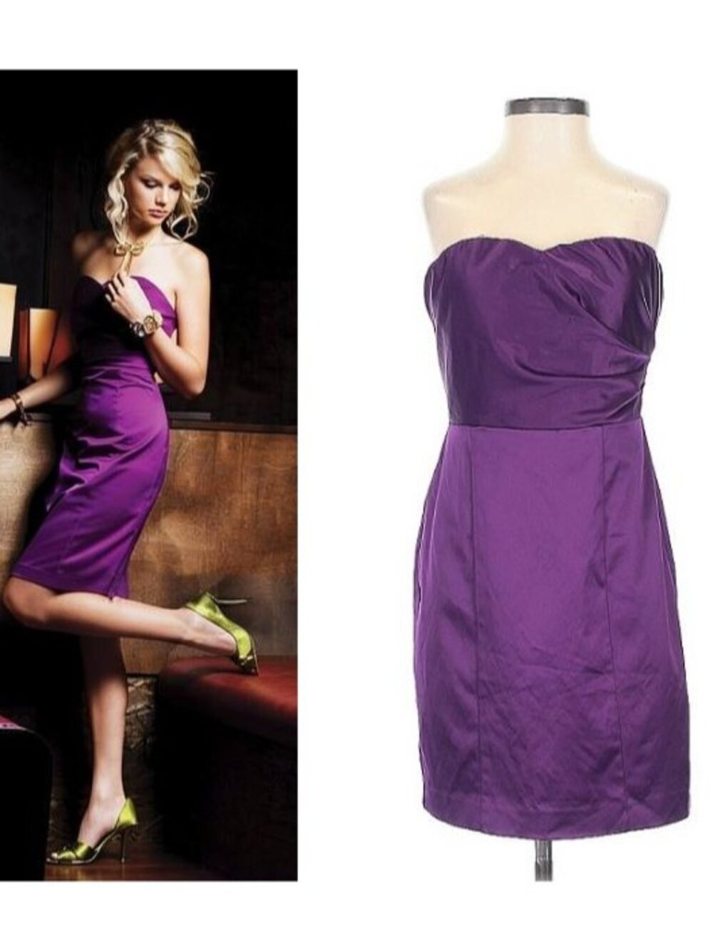ASO TAYLOR SWIFT Fearless Era Purple Dress RARE EUC